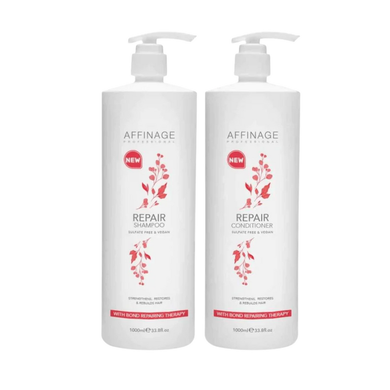 Load image into Gallery viewer, Affinage Repair Shampoo &amp; Conditioner 1 Litre Duo

