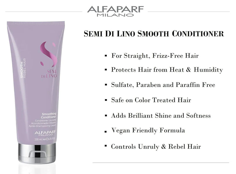 Load image into Gallery viewer, Alfaparf Milano Semi Di Lino Smooth Smoothing Low Shampoo 250ml &amp; Conditioner 200ml Duo
