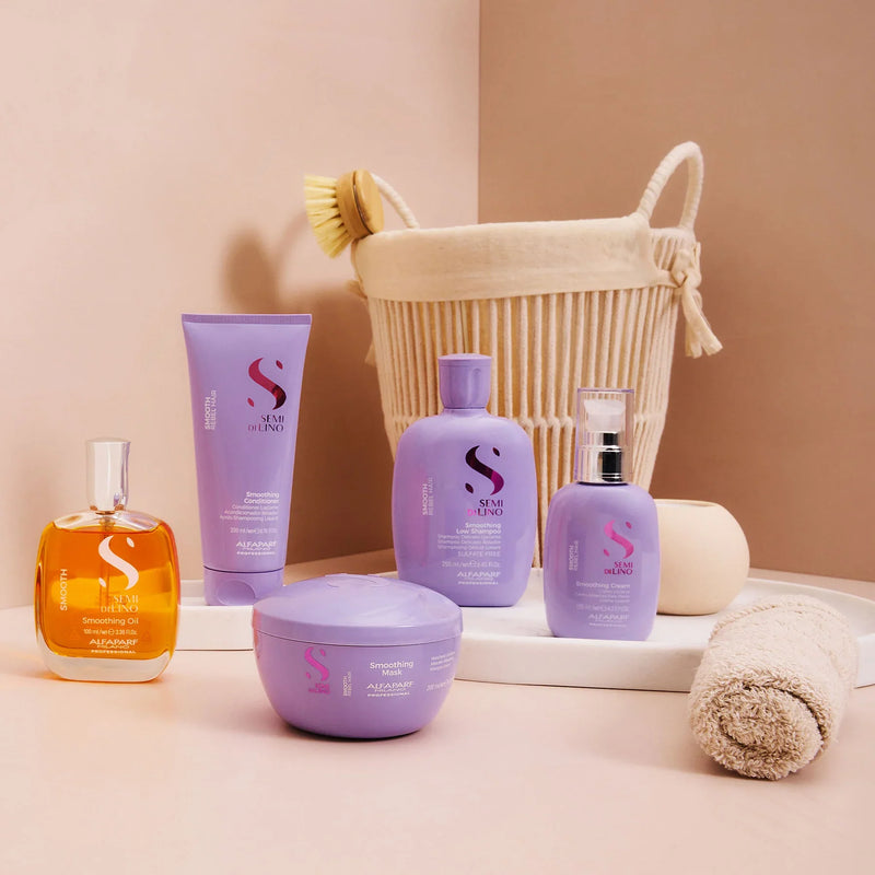 Load image into Gallery viewer, Alfaparf Milano Semi Di Lino Smooth Smoothing Shampoo, Conditioner, Mask Trio
