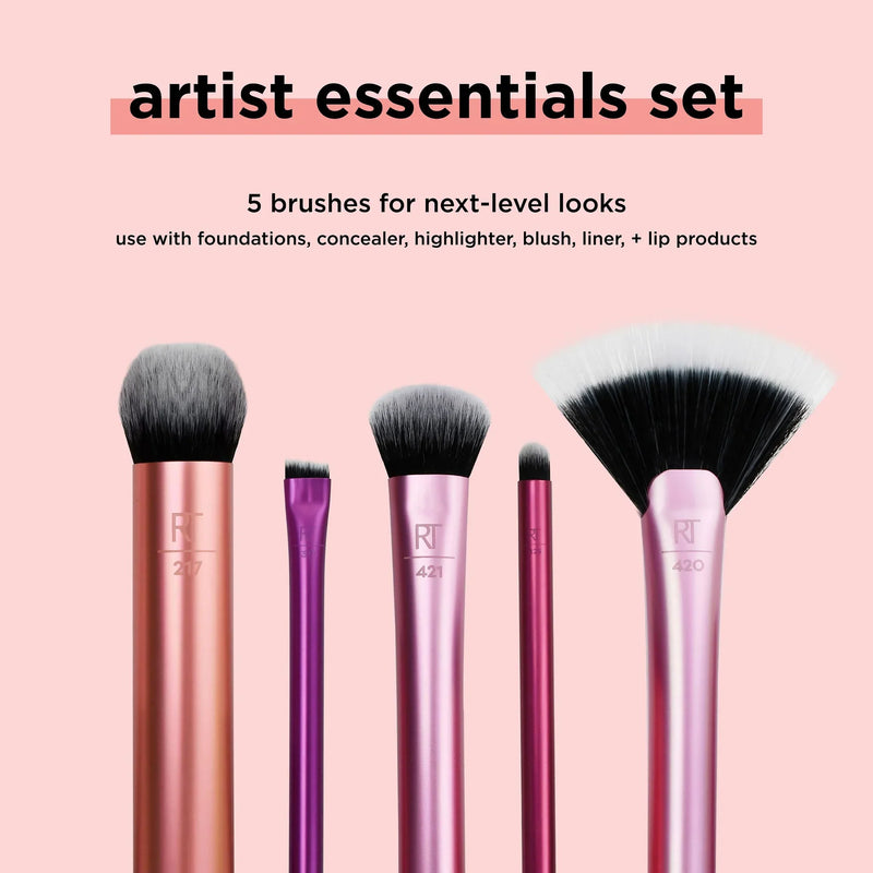 Load image into Gallery viewer, Real Techniques Artist Essentials Makeup Brush Set, 5 Piece
