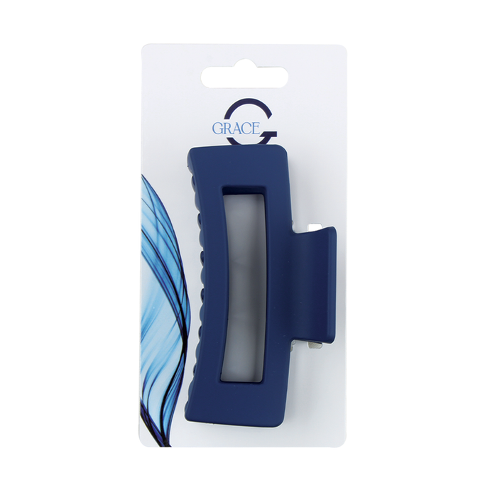 Grace Claw Clip Matt Navy 8.5cm