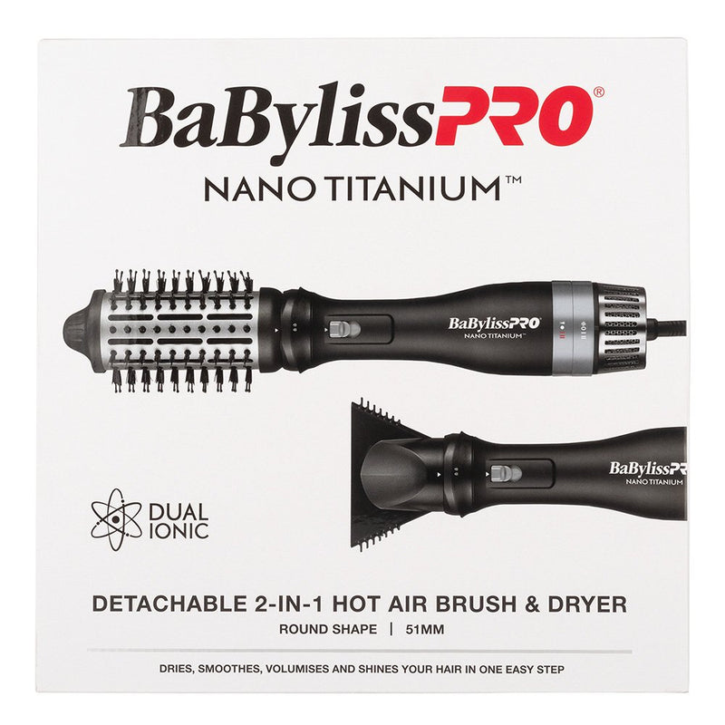 Load image into Gallery viewer, Babyliss Pro Nano Titanium Detachable 2 In 1 Hot Air Brush and Dryer
