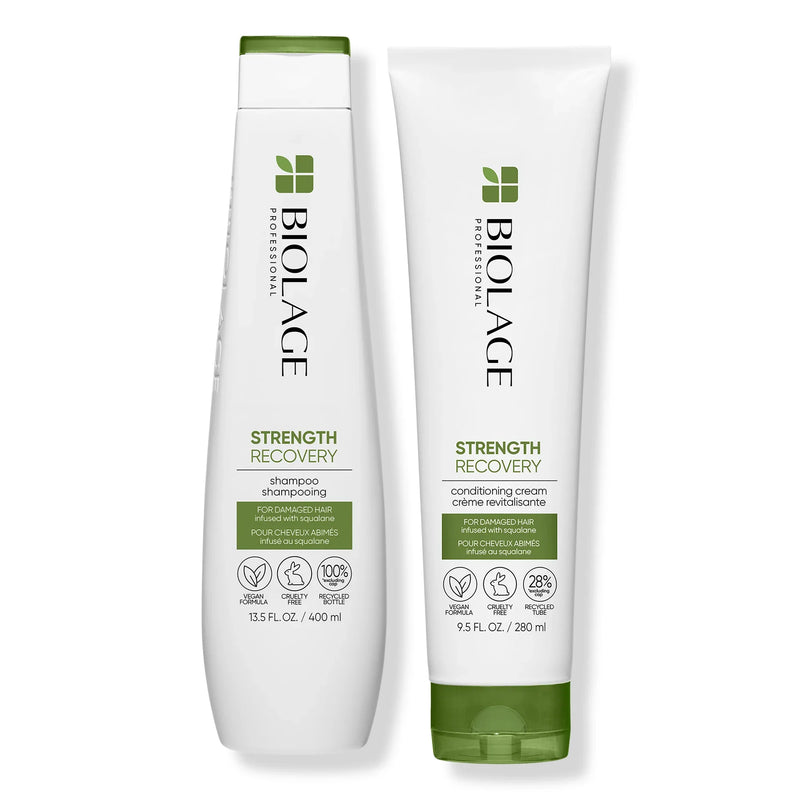 Load image into Gallery viewer, Matrix Biolage Strength Recovery Shampoo &amp; Conditioning Cream 400ml Duo
