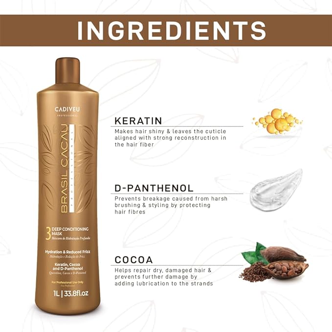 Load image into Gallery viewer, Brasil Cacau Step #3 Brazilian Deep Conditioning Mask 1 Litre
