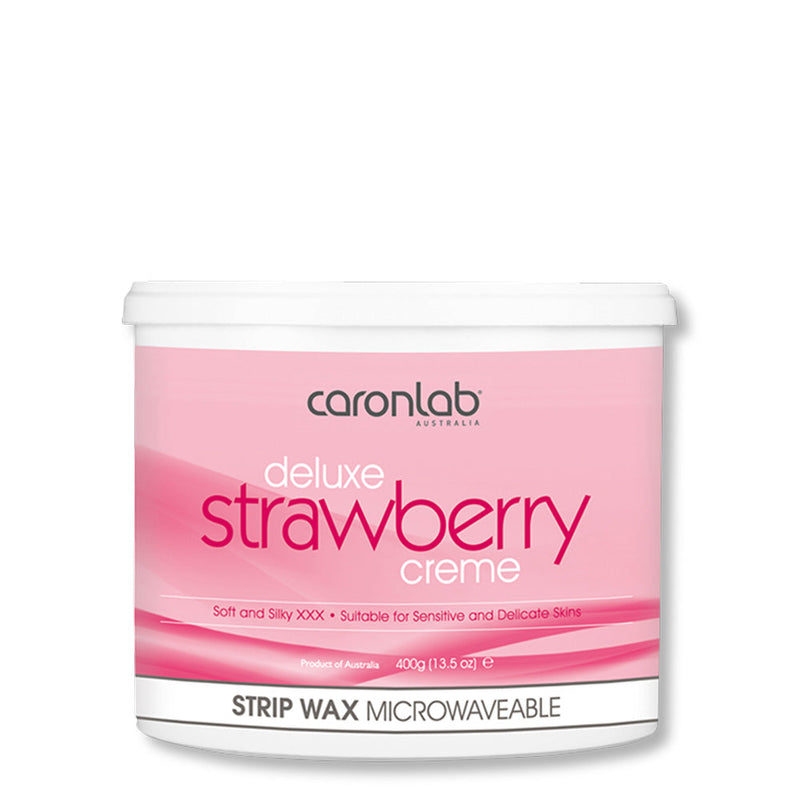 Load image into Gallery viewer, Caronlab Strip Wax Strawberry Creme 400g - Beautopia Hair &amp; Beauty
