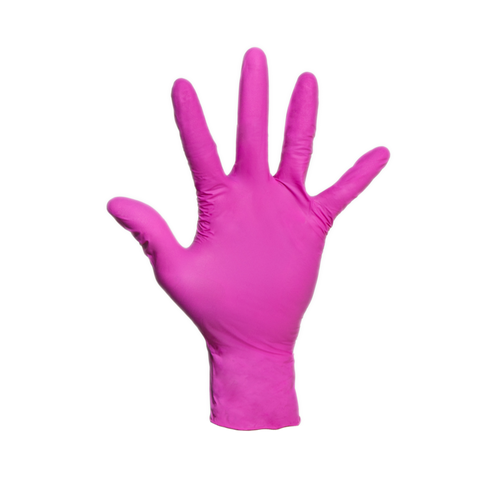Contrast Nitrile Pink Gloves Small 100 Pack