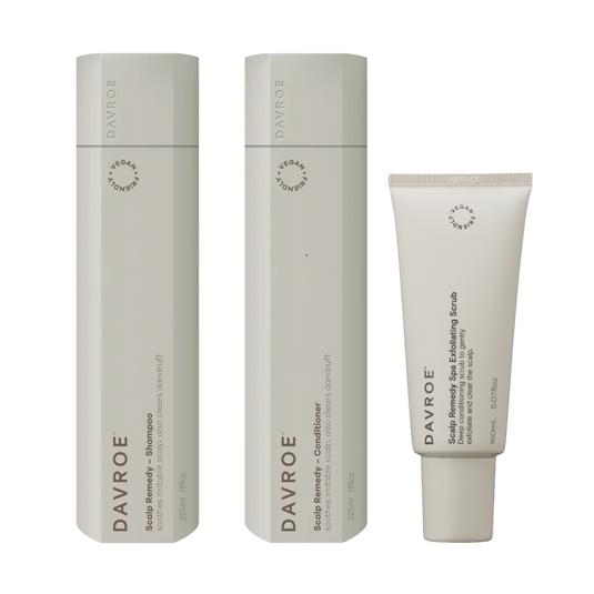 Davroe Scalp Remedy Shampoo, Conditioner & Exfoliating Scrub Trio