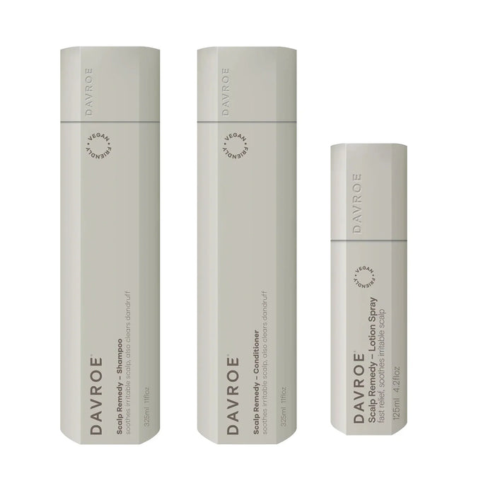 Davroe Scalp Remedy Shampoo, Conditioner & Lotion Spray Trio