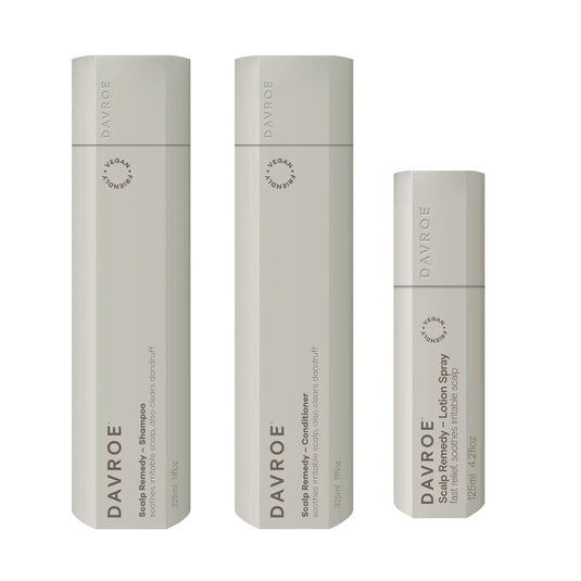 Davroe Scalp Remedy Shampoo, Conditioner & Lotion Spray Trio