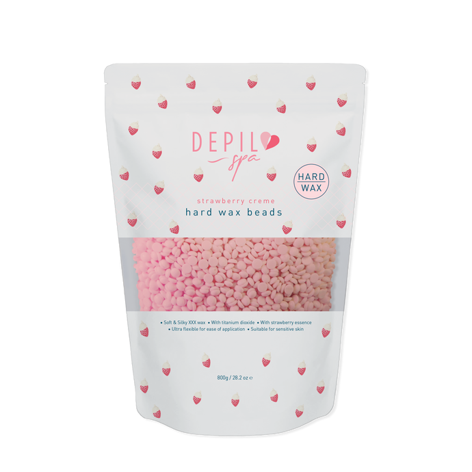 Depilspa Hard Wax Beads Strawberry 800g