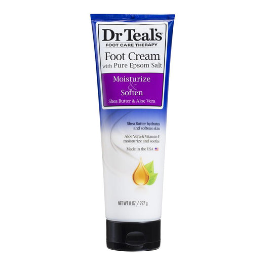 Dr Teal's Foot Cream - Moisturize & Soften with Shea Butter & Aloe Vera 227g