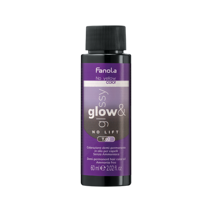 Fanola Glow & Glossy No Lift Oil Toner T.02 Natural Violet 60ml