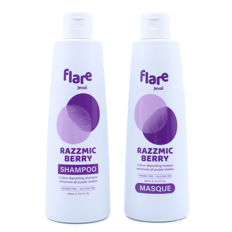 Load image into Gallery viewer, Jeval Flare Razzmic Berry Shampoo &amp; Masque Duo 300ml
