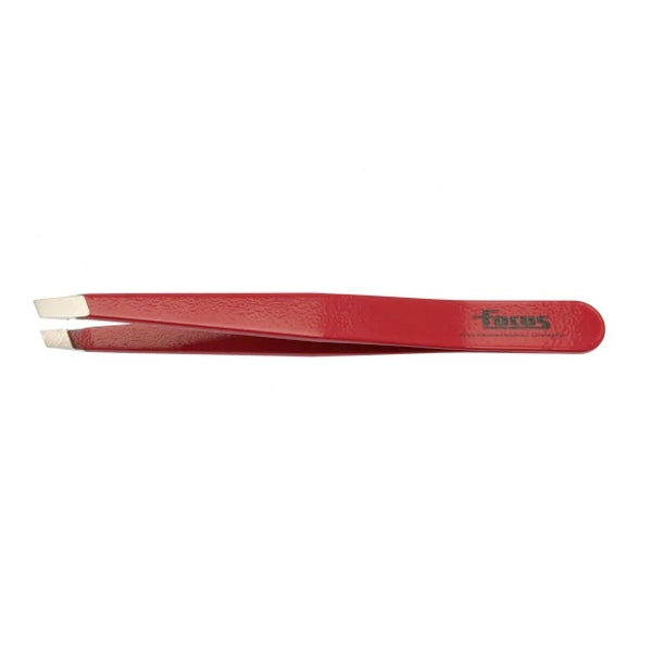 Load image into Gallery viewer, Focus Slanted Tweezer Red - Beautopia Hair &amp; Beauty
