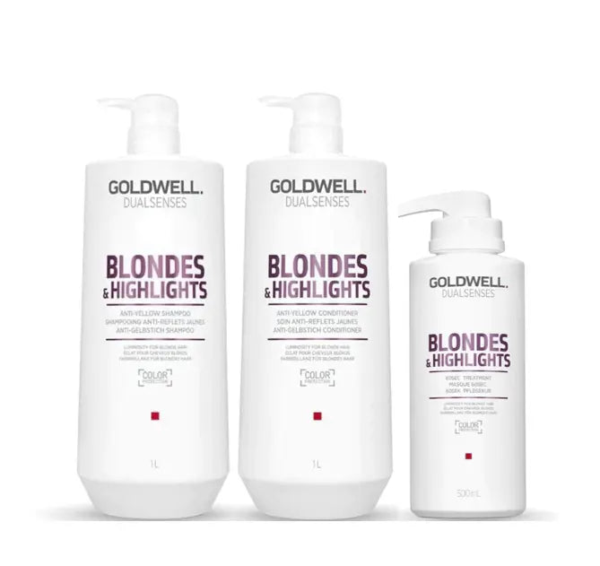 Load image into Gallery viewer, Goldwell Dualsenses Blondes &amp; Highlights Big Bottle Trio
