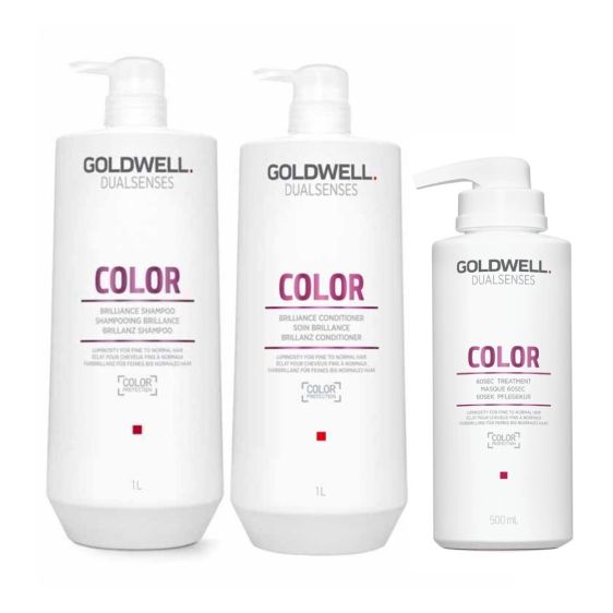 Load image into Gallery viewer, Goldwell Dualsenses Color Brilliance Big Bottle Trio
