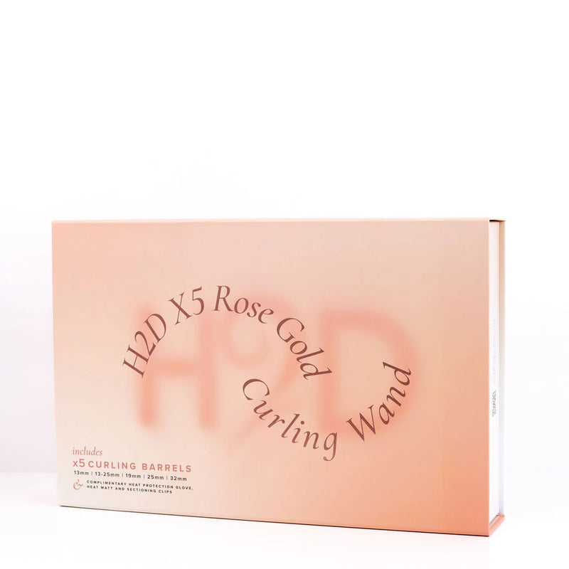 Load image into Gallery viewer, H2D X5 Professional Curling Wand Rose Gold
