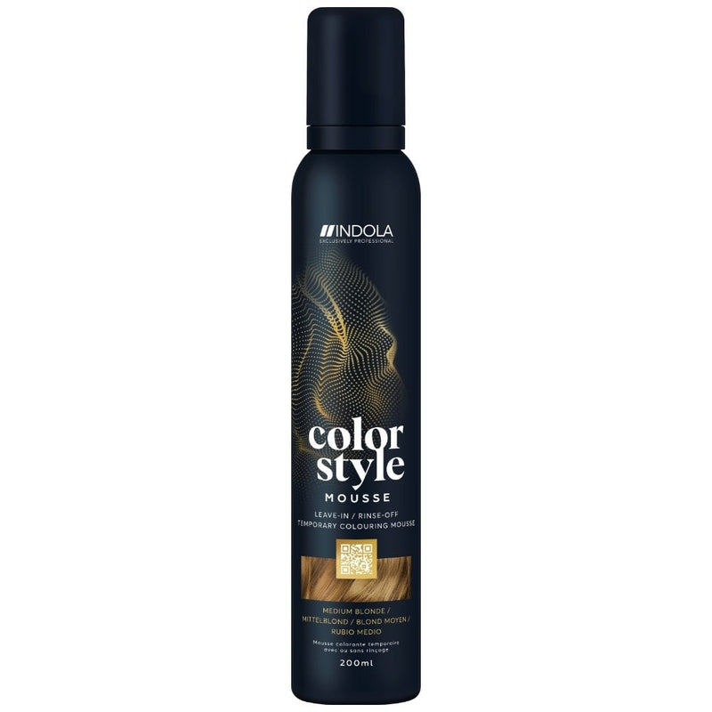 Load image into Gallery viewer, Indola Colour Style Mousse Medium Blonde 200ml
