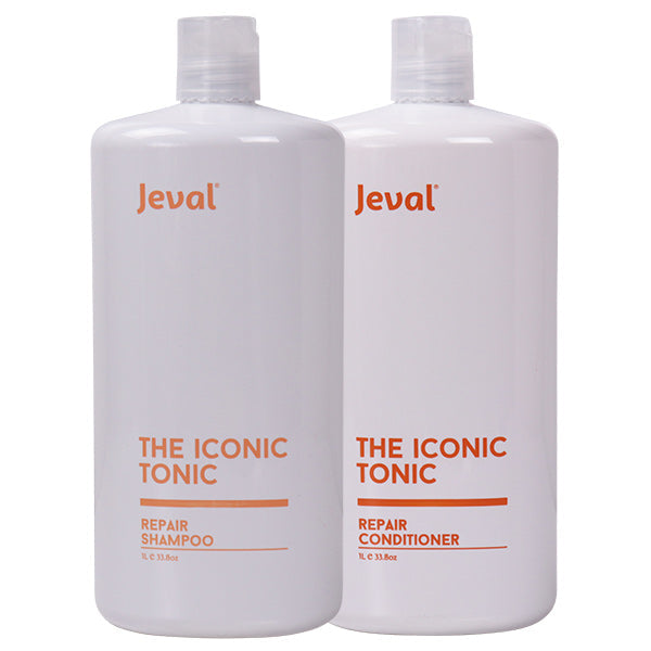 Load image into Gallery viewer, Jeval Iconic Tonic Repair Shampoo &amp; Conditioner Duo 1 Litre - Beautopia Hair &amp; Beauty
