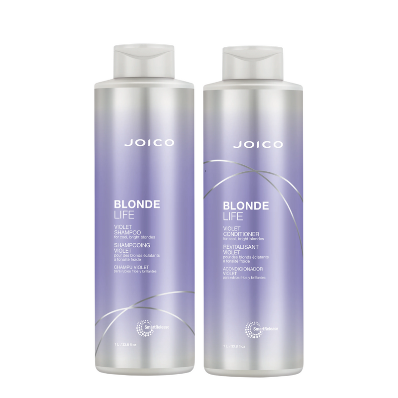 Load image into Gallery viewer, Joico Blonde Life Violet Shampoo &amp; Conditioner 1 Litre Duo
