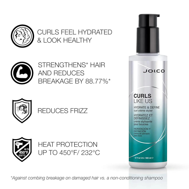 Load image into Gallery viewer, Joico Curls Like Us Hydrate &amp; Define Curl Creme Styler 200ml
