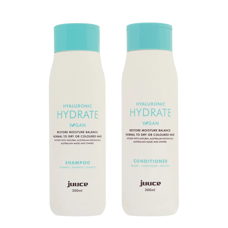 Load image into Gallery viewer, Juuce Hyaluronic Hydrate Shampoo &amp; Conditioner 300ml Duo
