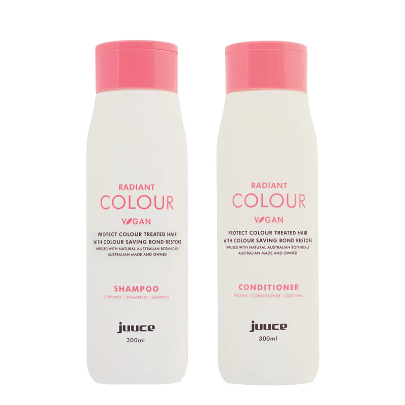 Load image into Gallery viewer, Juuce Radiant Colour Shampoo &amp; Conditioner 300ml Duo
