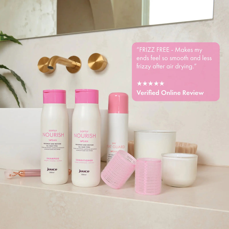 Load image into Gallery viewer, Juuce Softly Nourish Shampoo &amp; Conditioner 300ml Duo
