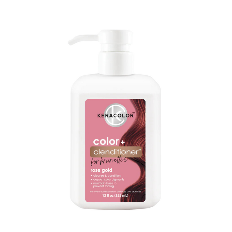Load image into Gallery viewer, Keracolor Color Clenditioner For Brunettes + Rose Gold  355ml
