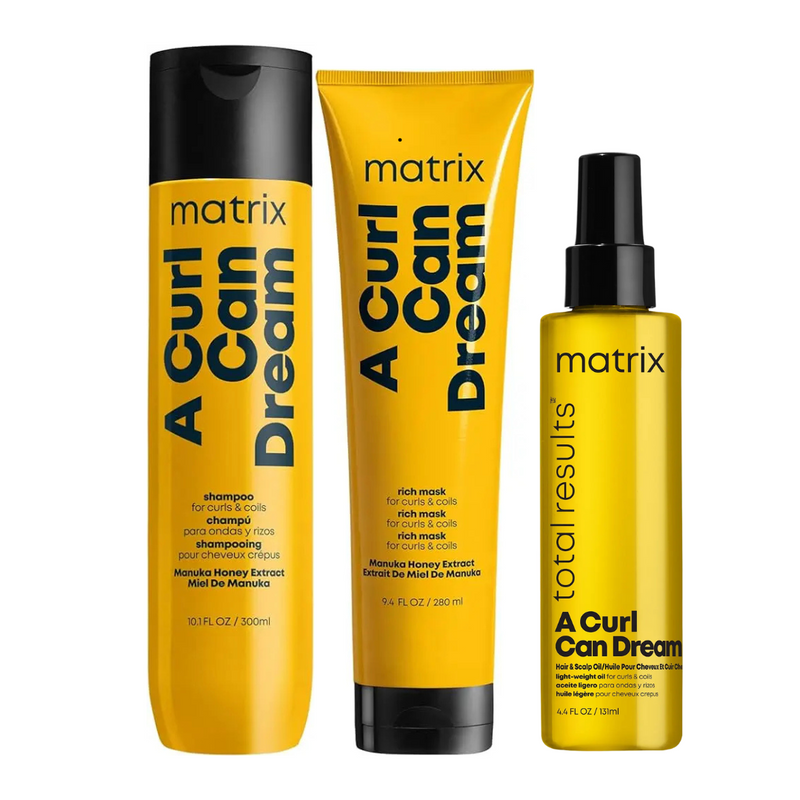 Load image into Gallery viewer, Matrix Total Results A Curl Can Dream Shampoo, Rich Mask &amp; Oil Trio
