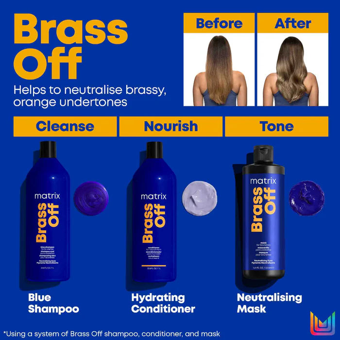 Load image into Gallery viewer, Matrix Total Results Brass Off Blue Toning Shampoo 1 Litre
