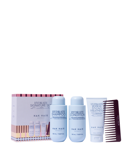 NAK Hair Signature Holiday Hydrate Trio Gift Pack
