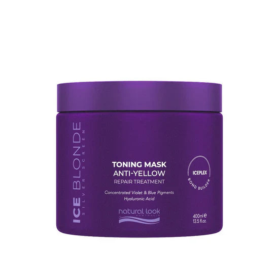 Load image into Gallery viewer, Natural Look Silver Screen Ice Blonde Toning Mask 400ml
