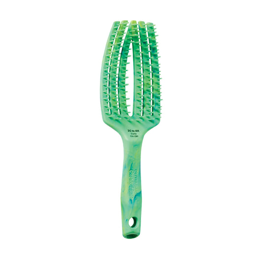 Olivia Garden Curly Hair Dual Bristle Brush Green Splash