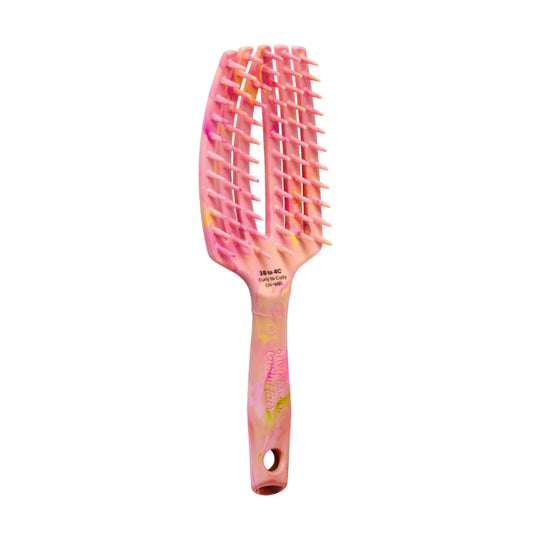 Olivia Garden Curly Hair Wide Bristle Brush Pink Splash