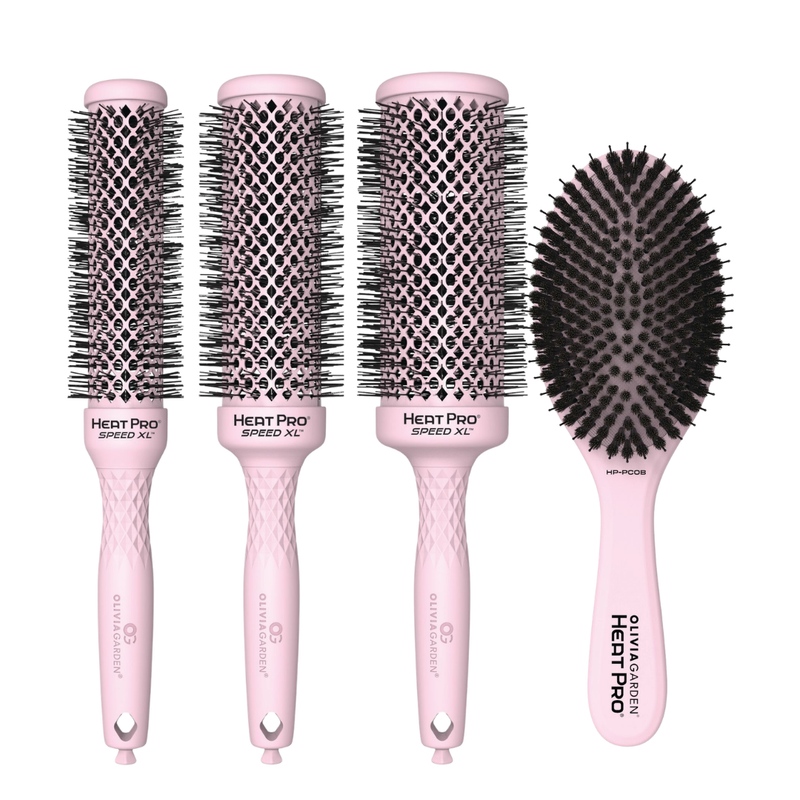 Load image into Gallery viewer, Olivia Garden Heat Pro Speed XL + Boar Combo Pastel Pink Bundle
