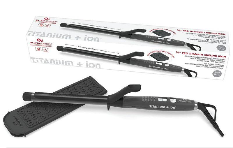Load image into Gallery viewer, Olivia Garden Professional Titanium + Ion Curling Iron 19mm
