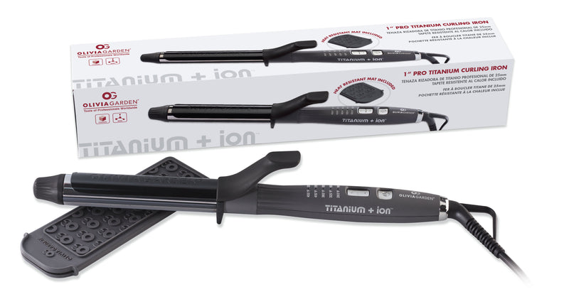 Load image into Gallery viewer, Olivia Garden Professional Titanium + Ion Curling Iron 25mm

