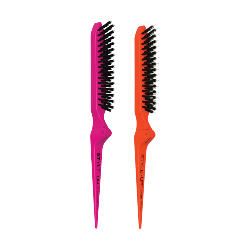 Load image into Gallery viewer, Olivia Garden Style Up Neon Teasing Brush Duo – Pink &amp; Orange
