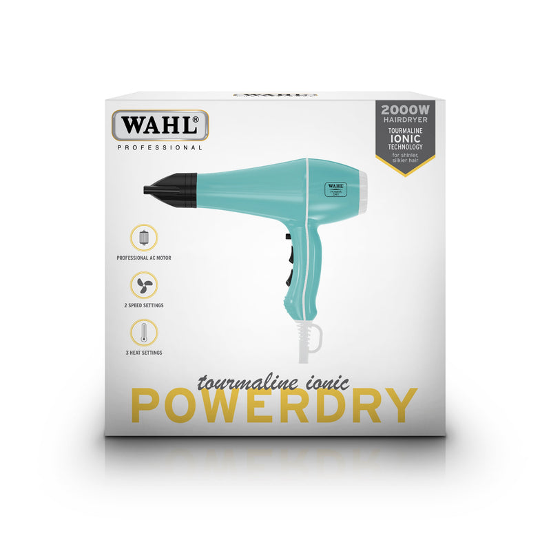 Load image into Gallery viewer, Wahl Power Dry 2000W Ionic Hair Dryer Aqua
