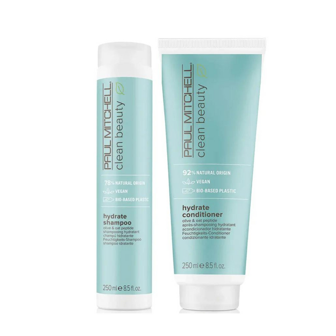 Paul Mitchell Clean Beauty Hydrate Shampoo & Conditioner 250ml Duo