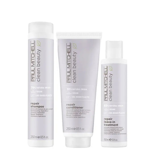 Paul Mitchell Clean Beauty Repair Shampoo, Conditioner, Treatment Trio