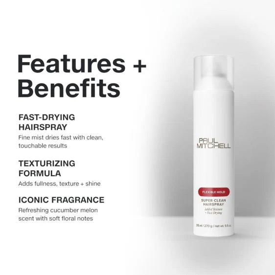 Load image into Gallery viewer, Paul Mitchell Flexible Hold Super Clean Hair Spray 315ml
