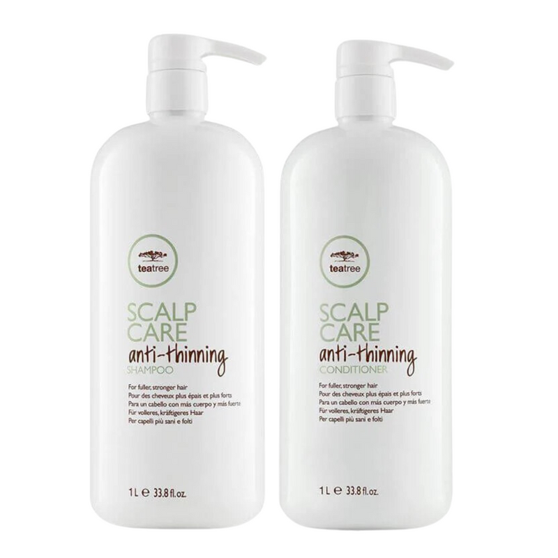 Load image into Gallery viewer, Paul Mitchell Tea Tree Scalp Care Anti-Thinning Shampoo &amp; Conditioner 1 Litre Duo
