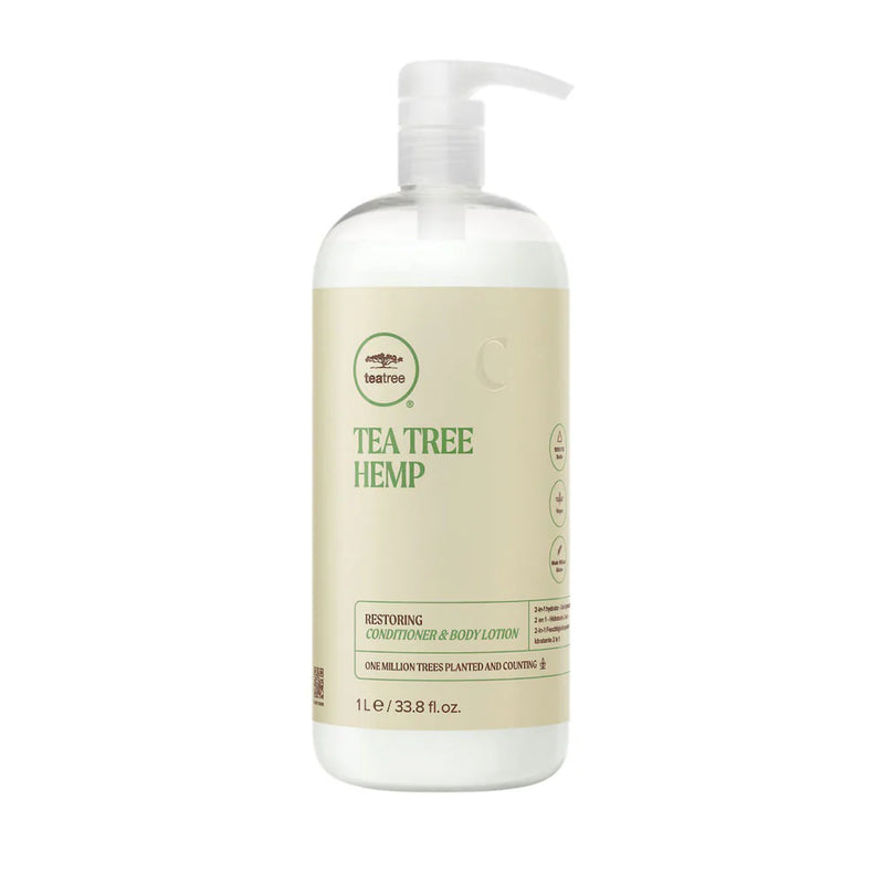 Load image into Gallery viewer, Paul Mitchell Tea Tree Hemp Restoring Conditioner + Body Lotion 1 Litre
