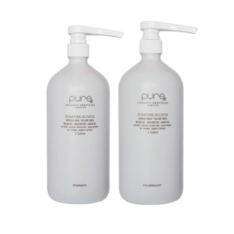 Load image into Gallery viewer, Pure Forever Blonde Shampoo &amp; Conditioner 1 Litre Duo
