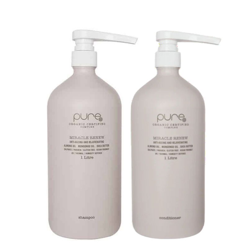 Load image into Gallery viewer, Pure Miracle Renew Shampoo &amp; Conditioner 1 Litre Duo
