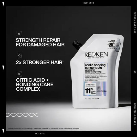 Redken Acidic Bonding Concentrate Shampoo and Conditioner Refill Pouch Duo