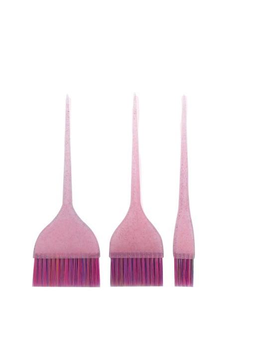 Santorini Glitter Tint Brush Trio Pink