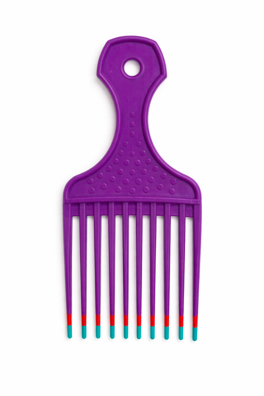 Santorini Afro Comb 2.5 Inch Purple